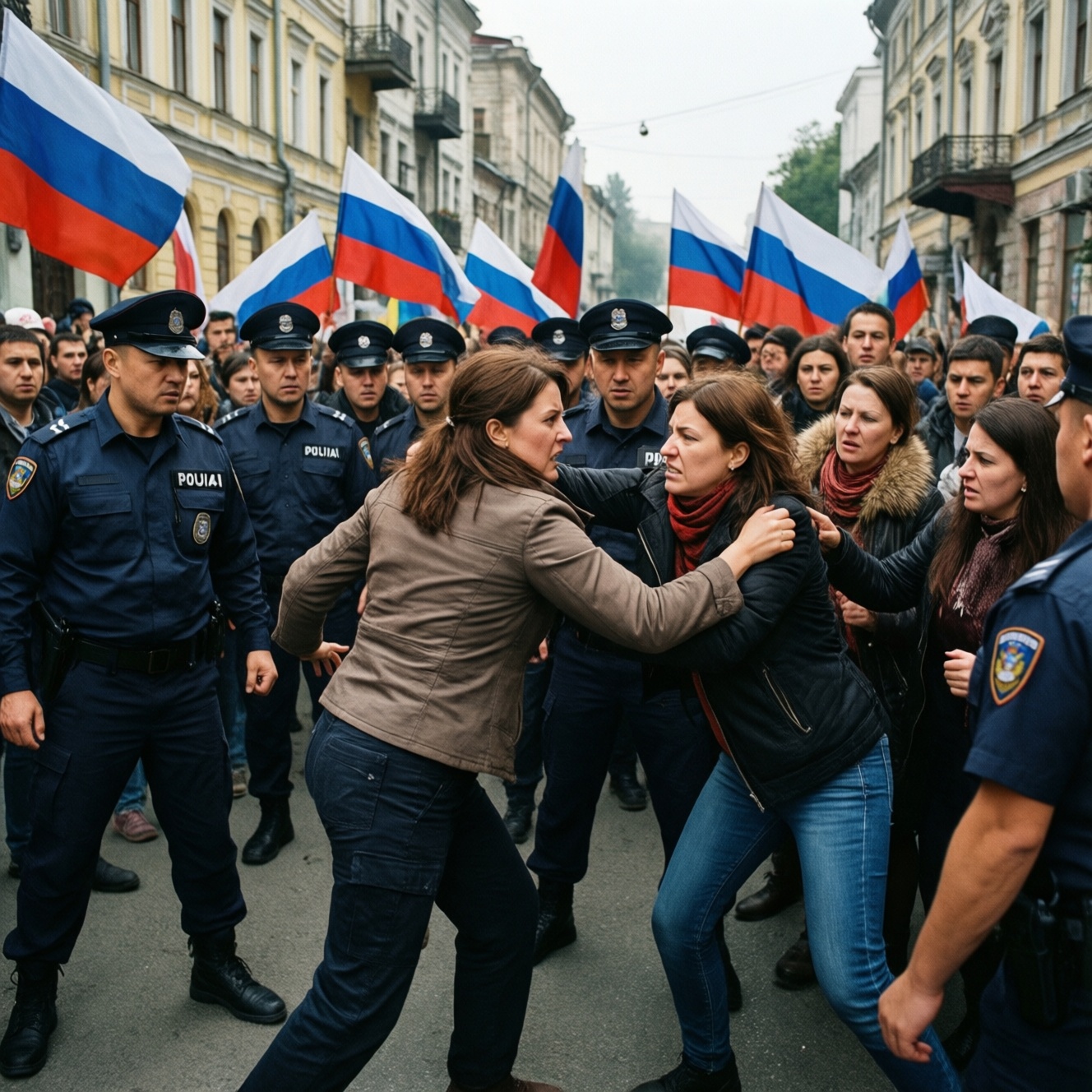В Батуми участниц антироссийской акции избили после конфликта с местными жительницами